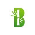 Initial B with Bamboo logo vector template, Creative Bamboo logo design concepts Royalty Free Stock Photo