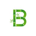 Initial B with Bamboo logo vector template, Creative Bamboo logo design concepts