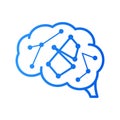 Initial B brain logo Royalty Free Stock Photo
