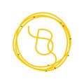 Initial B in Circle Noodle logo