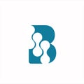Initial  Letter B for technology logo Royalty Free Stock Photo