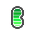 Initial B Letter Electric Flash Power Battery Symbol Design