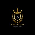 Initial B Luxury Shield Royal Logo