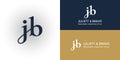 Initial-based clean and minimal letter JB logo