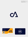 initial CA or AC creative logo template and business card template. vector illustration and logo inspiration