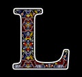 Artcraft beaded mexican huichol initial l