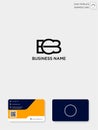 initial CB or BC creative logo template and business card template. vector illustration and logo inspiration