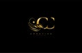 Initial CC letter luxury beauty flourishes ornament golden monogram logo