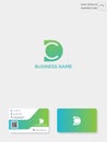 initial CD or DC creative logo template and business card template. vector illustration and logo inspiration