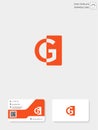 initial CG or GC creative logo template and business card template. vector illustration and logo inspiration