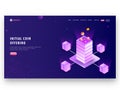 Initial Coin Offering ICO concept based landing page isom