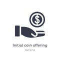 initial coin offering icon. isolated initial coin offering icon vector illustration from general collection. editable sing symbol