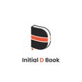 Initial D book education logo with isometric simple icon