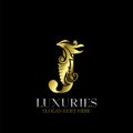 Initial Decorative luxury J Golden letter logo design template vector
