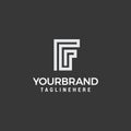 Initial F modern monogram and elegant logo design. Professional Letters Vector Icon Logo line style Royalty Free Stock Photo