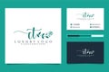 Initial CT Feminine logo collections and business card templat Premium Vector