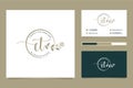 Initial CT Feminine logo collections and business card templat Premium Vector