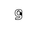 Initial G Letter Stylish Concept Black Linear Logotype