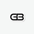 Initial GB Letter Linked Logo isolated on gray background Royalty Free Stock Photo