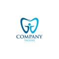 Abstract and simple for family dental care logo template design