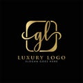 Initial GL Letter Logo Creative Modern Typography Vector Template. Creative Luxury Letter GL logo Design Royalty Free Stock Photo