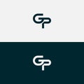 initial GP Letter Logo Design Monogram Vector Template. pg logo design. Vector illustration. Royalty Free Stock Photo