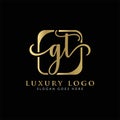 Initial GT Letter Logo Creative Modern Typography Vector Template. Creative Luxury Letter GT logo Design Royalty Free Stock Photo