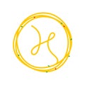 Initial H in Circle Noodle logo