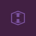 Cool and unique initial H logo Royalty Free Stock Photo
