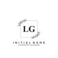 LG Initial handwriting logo design