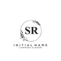 SR Initial handwriting logo design