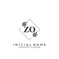 ZO Initial handwriting logo design