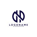Initial HN logo vector template Royalty Free Stock Photo