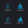Initial I logo with building elements template Royalty Free Stock Photo