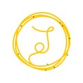 Initial J in Circle Noodle logo