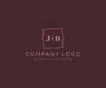 initial JB letters Decorative luxury wedding logo