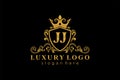 Initial JJ Letter Royal Luxury Logo template in vector art for Restaurant, Royalty, Boutique, Cafe, Hotel, Heraldic, Jewelry,