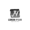 Initial JY logo template with modern frame. Minimalist JY letter logo vector illustration