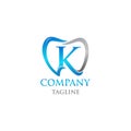 LETTER K dental Logo Concept Royalty Free Stock Photo