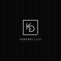 Initial KD Vector Logo - Elegant Monogram Template for letter K and D for your Business