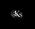 Initial KS letter luxury beauty flourishes ornament monogram logo Royalty Free Stock Photo
