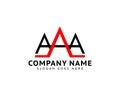 Initial Letter AAA Logo Icon Design Template