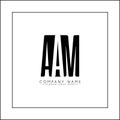 Initial Letter AAM Logo - Minimal Business Logo for Alphabet A, A and M