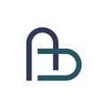 Initial letter ab logo or ba logo vector design template Royalty Free Stock Photo