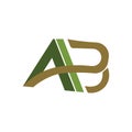 Initial letter ab logo or ba logo vector design template Royalty Free Stock Photo