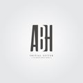 Initial Letter ABH Logo - Simple Monogram Logo for Initials A, B and H