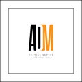 Initial Letter ADM Logo - Simple Business Logo for Alphabet A, D and M Royalty Free Stock Photo