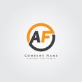 Initial Letter AF Logo - Minimal Business Logo for Alphabet A and F