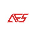 Initial Letter AFS Logo Design insignia Royalty Free Stock Photo