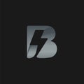 Initial letter B logo design Template. Letter B Lightning logo icon design elements. Electric power sign